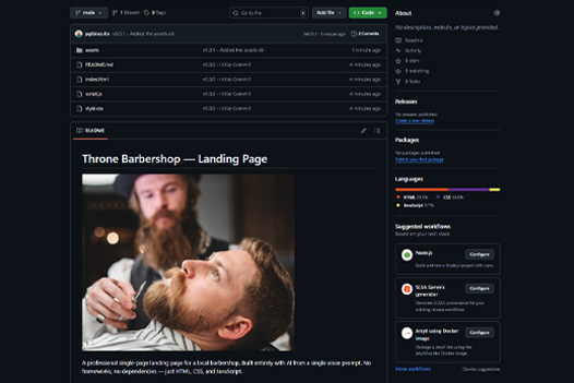 Barbershop Landing Page Source Code